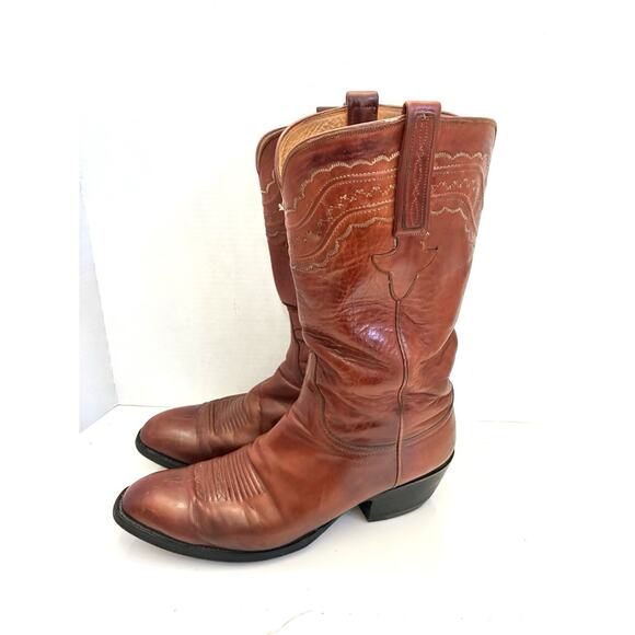 Lucchese Classics Handmade Cowboy Boots Men’s 10D Brown (Read) - Picture 1 of 13